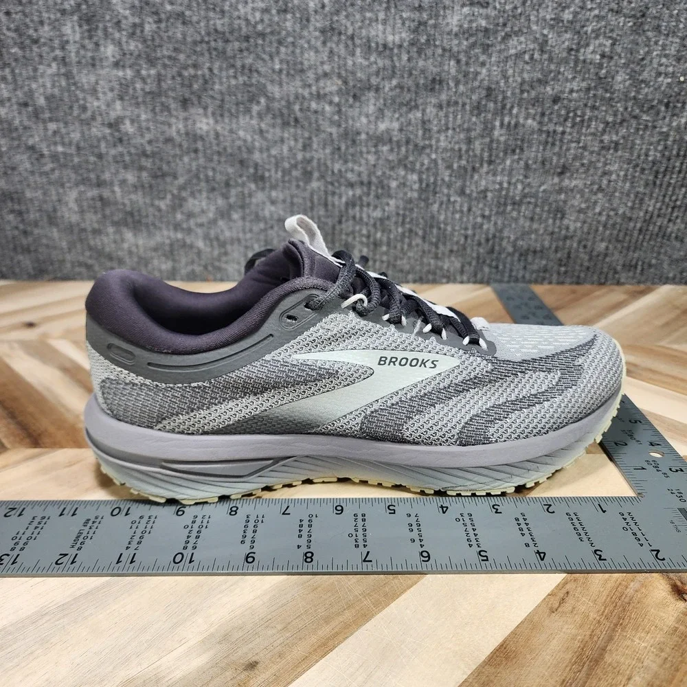 Brooks Revel 7 Gray Men's 9.5 Balanced Cushion Road Running Shoes Sneakers